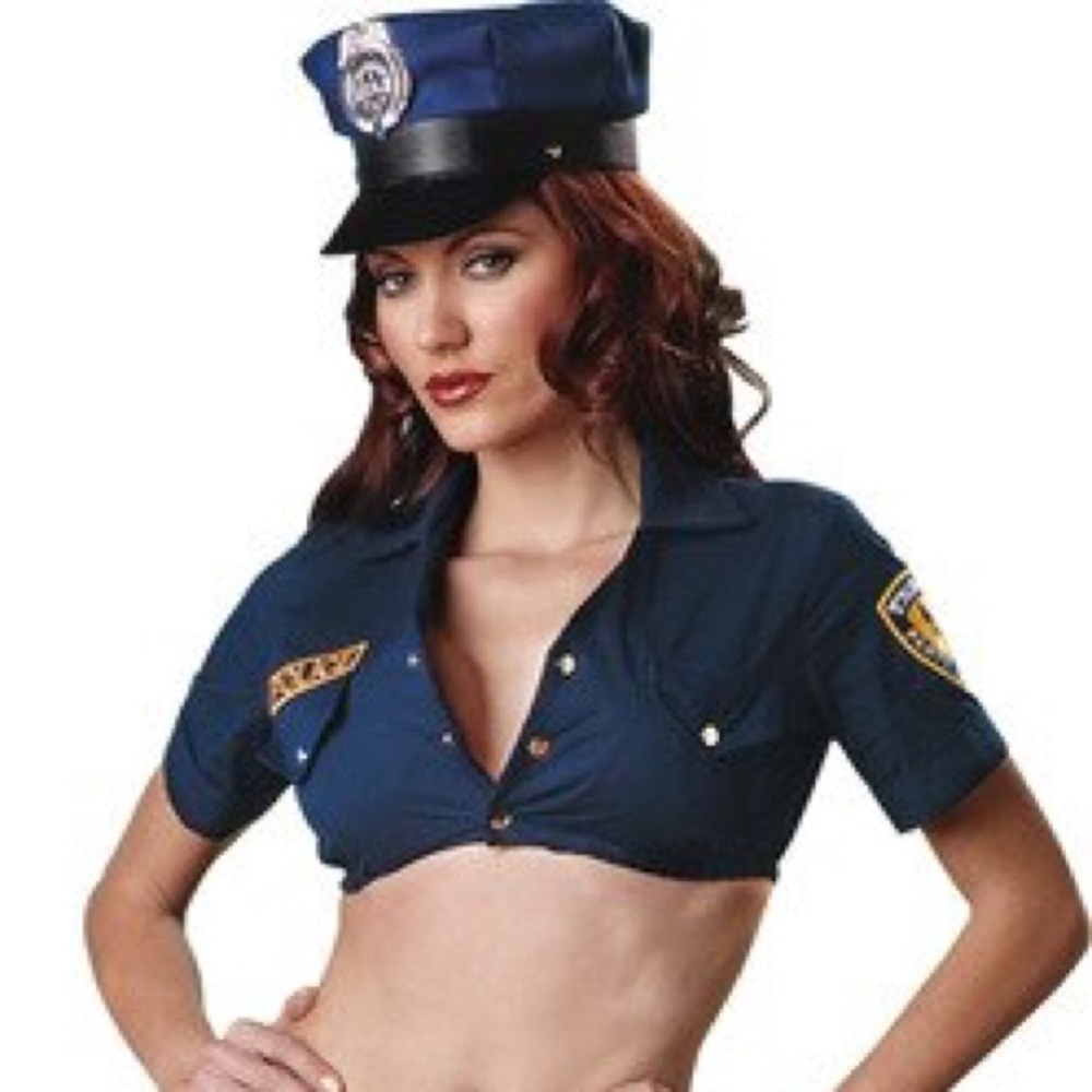 In character costume officer naughty